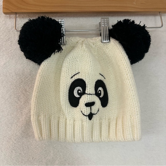 Accessories - Cute Panda Pom Poms Knit Beanie OS Unisex